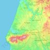 Mapa topográfico Sintra, altitud, relieve