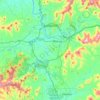 Mapa topográfico Asheville, mapa de relieve, mapa de altitud