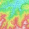Mapa topográfico Oiz, mapa de relieve, mapa de altitud