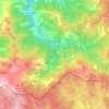 Mapa topográfico Pesaguero, mapa de relieve, mapa de altitud