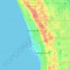 Mapa topográfico Hermosa Beach, mapa de relieve, mapa de altitud