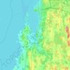 Mapa topográfico Shelburne, mapa de relieve, mapa de altitud