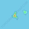 Mapa topográfico Islas Chafarinas, altitud, relieve