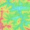 Mapa topográfico Lesaca, mapa de relieve, mapa de altitud