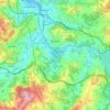 Mapa topográfico Cambre, relieve, altitud