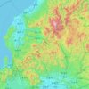 Mapa topográfico Prefectura de Fukui, altitud, relieve