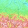Mapa topográfico Ariège, altitud, relieve