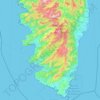 Mapa topográfico Corse-du-Sud, altitud, relieve