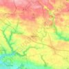 Mapa topográfico Melgven, mapa de relieve, mapa de altitud