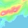 Mapa topográfico Gortalia, mapa de relieve, mapa de altitud