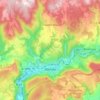 Mapa topográfico Mende, altitud, relieve