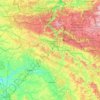 Mapa topográfico Ardennes, altitud, relieve