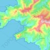 Mapa topográfico Osani, altitud, relieve