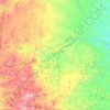 Mapa topográfico Khouzama, mapa de relieve, mapa de altitud