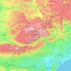 Mapa topográfico Parc naturel régional du Haut Languedoc, altitud, relieve