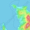 Mapa topográfico ZEC Cabo Udra, altitud, relieve